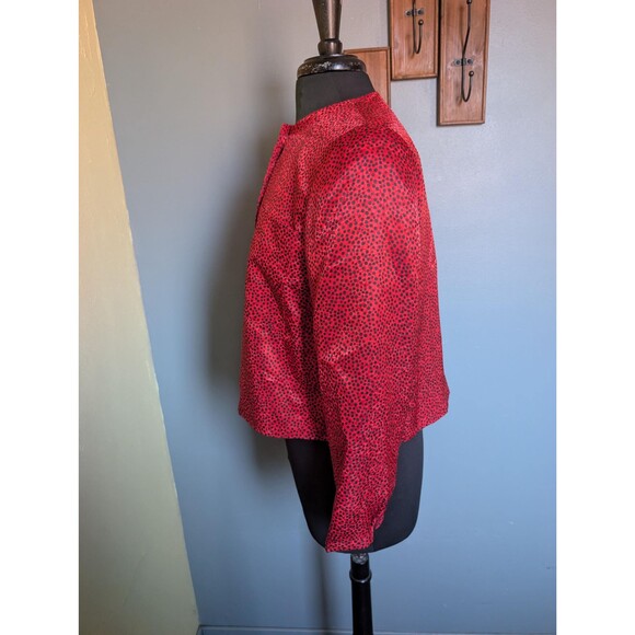 Vintage Evan Picone Cropped Jacket: Red Formal Jacket - Picture 7 of 13